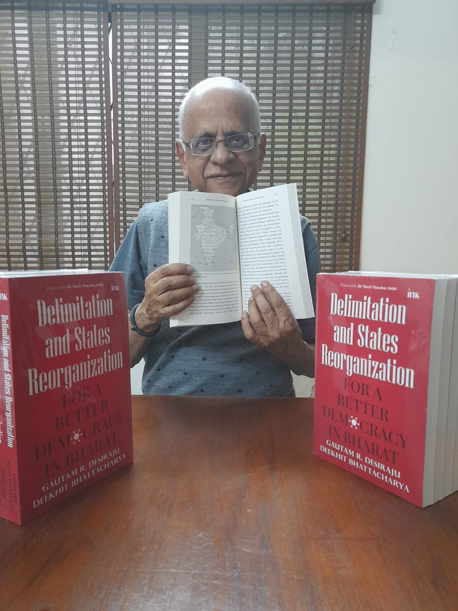 GautamDesiraju's tweet image. &quot;Delimitation and States Reorganization&quot; by @GautamDesiraju and @DeekhitB
Foreword by Prof. Murli Manohar Joshi. 

If you buy through Amazon, please write a review there.

amzn.in/d/caUSW2x
@BluOneInk