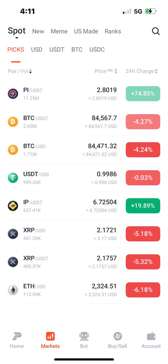 $pi still number one