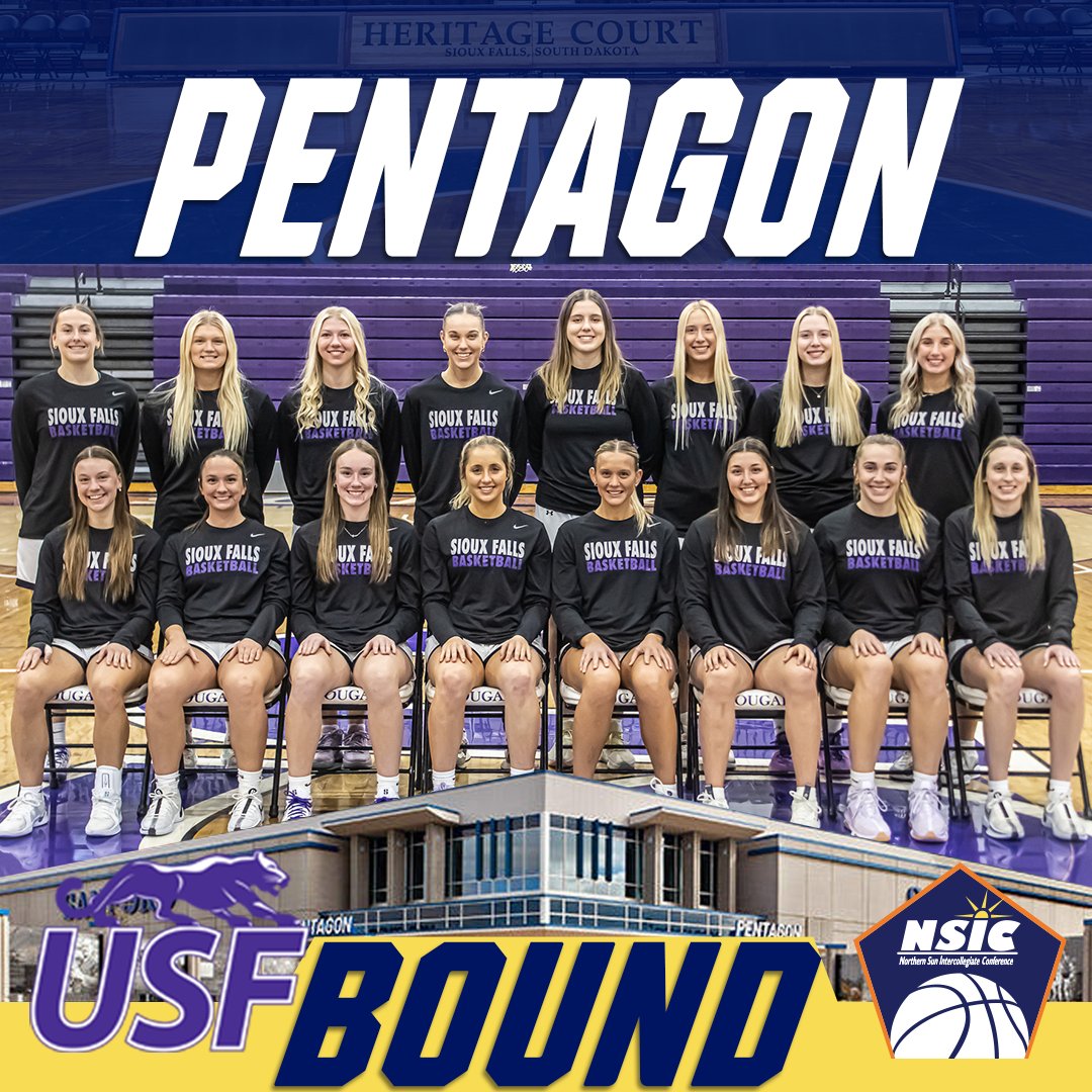 PENTAGON BOUND

<a href="/USFCougarsWBB/">USF Women's Basketball</a> advances to the quarterfinals of the  #NSICTourney

<a href="/USFCougars_/">USF Cougars</a> will take on Northern State on Sunday at 11 a.m. at the Sanford Pentagon in Sioux Falls, S.D.

#YourTimeToShine #NSICWBB

NorthernSun.org/NSICTourney