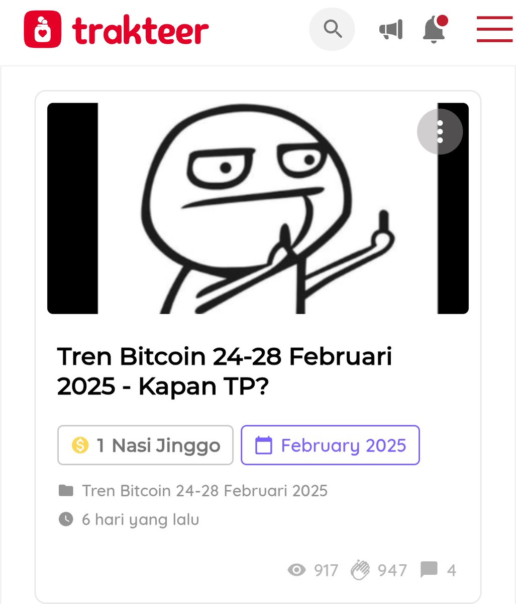 hoteliercrypto's tweet photo. Trump itu cerdas.

Karena Powell tidak mau tunduk dan hanya mengatakan akan mengikuti data, maka datanya dibuat tunduk oleh Trump. 

Trump minta Fed Cut rates, Powell tidak mau beralasan data NFP nya masih kuat, lalu Trump hajar data NFPnya hingga jatuh.

Fed hanya akan potong suku bunga dalam keadaan inflasi capai 2% walaupun liquidity kering, alasannya Fed patuh pada mandatnya yang menstabilkan ekonomi.

Trump tantang dengan bagaimana jika pengangguran naik akibat penghematan oleh DOGE, apakah Fed patuh pada mandatnya yang menciptakan pekerjaan?

Fed masih belum gentar, karena data PCE masih tumbuh. 

Trump bertindak, kalau gitu, kita keringkan liquidity dengan Tariff agar pengangguran meningkat, sehingga Fed potong suku bunga. 

Liquidity kering, ingat, Bitcoin erat kaitannya dengan liquidity, liquidity meluber Bitcoin naik, Liquidity kering bitcoin turun. 

Trump akan melunak jika something broken, something broken itu adalah saham yang jatuh diatas -10%. 

Selama earning stock masih naik, Trump dan Fed tak mau mengalah. 

Itulah cerita dibalik bitcoin yg jatuh. Bitcoin jatuh, tapi altnya tidak jatuh karena sudah lama jatuh, udah junam, adalah tanda alt percaya Bitcoin masih akan naik.

Kita kan sering argumen, Bitcoin naik alt ga naik, Bitcoin sorr, alt rungkad.

Nah sekarang Bitcoin terjun, alt baik-baik saja, kok ga ada yg argumen?

Itulah arti dari artikel saya kapan TP tapi dengan jari telunjuk.