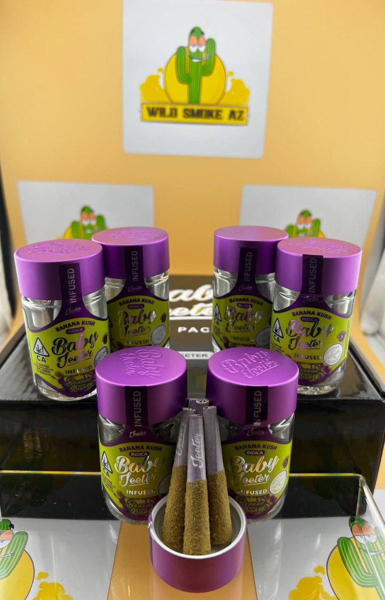 *AUTHENTIC*
BABY JEETERS PREROLLS JARS
DIAMOND INFUSED 💎 
(5 mini prerolls each jar)
DISPENSARY PRODUCT
💥EXTREMELY POTENT💥