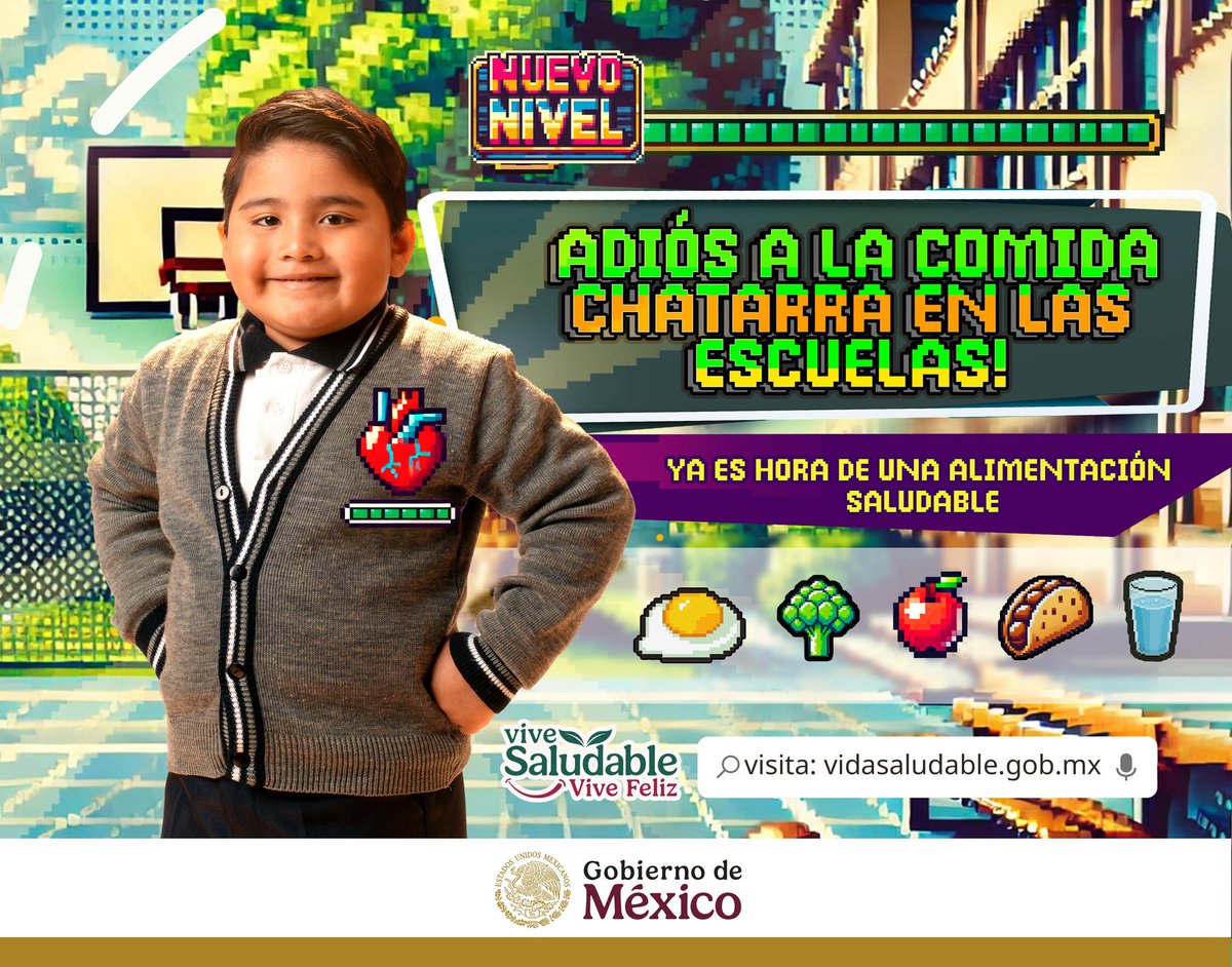 IssstePuebla's tweet photo. 🛑 ¡Adiós a la comida chatarra en las primarias! 🛑

Queremos escuelas donde los peques crezcan sanos, fuertes y con energía. ¡Porque una buena alimentación hoy, es buena salud mañana!

🥦 Más frutas y verduras
🚫 Menos azúcar y comida procesada
💧 Más agua y movimiento https://t.co/krscya5UxO
