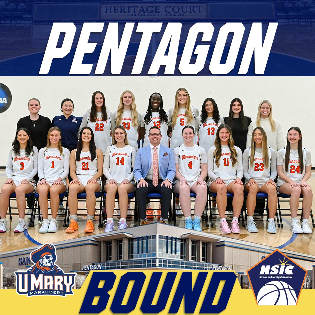 PENTAGON BOUND

<a href="/UMaryWomenBball/">UMary Women’s Basketball</a> advances to the quarterfinals of the  #NSICTourney

<a href="/umarysports/">UMary Marauders</a> will take on Minnesota State on Sunday at 1:30 p.m. at the Sanford Pentagon in Sioux Falls, S.D.

#YourTimeToShine #NSICWBB

NorthernSun.org/NSICTourney