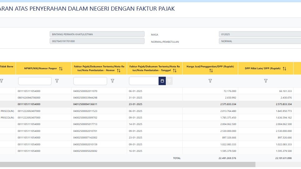 SAN_PASKA's tweet photo. @kring_pajak Pak /bu, bagaimana membuat Faktur pajak pengganti di coretax pada FPK Uang muka. Jika sudah dibuat FPK pelunasan-nya?. Dikarenakan Nilai PPN pada A2 di SPT tidak sama dengan pdfnya. Terima kasih https://t.co/35qr7eBeZs