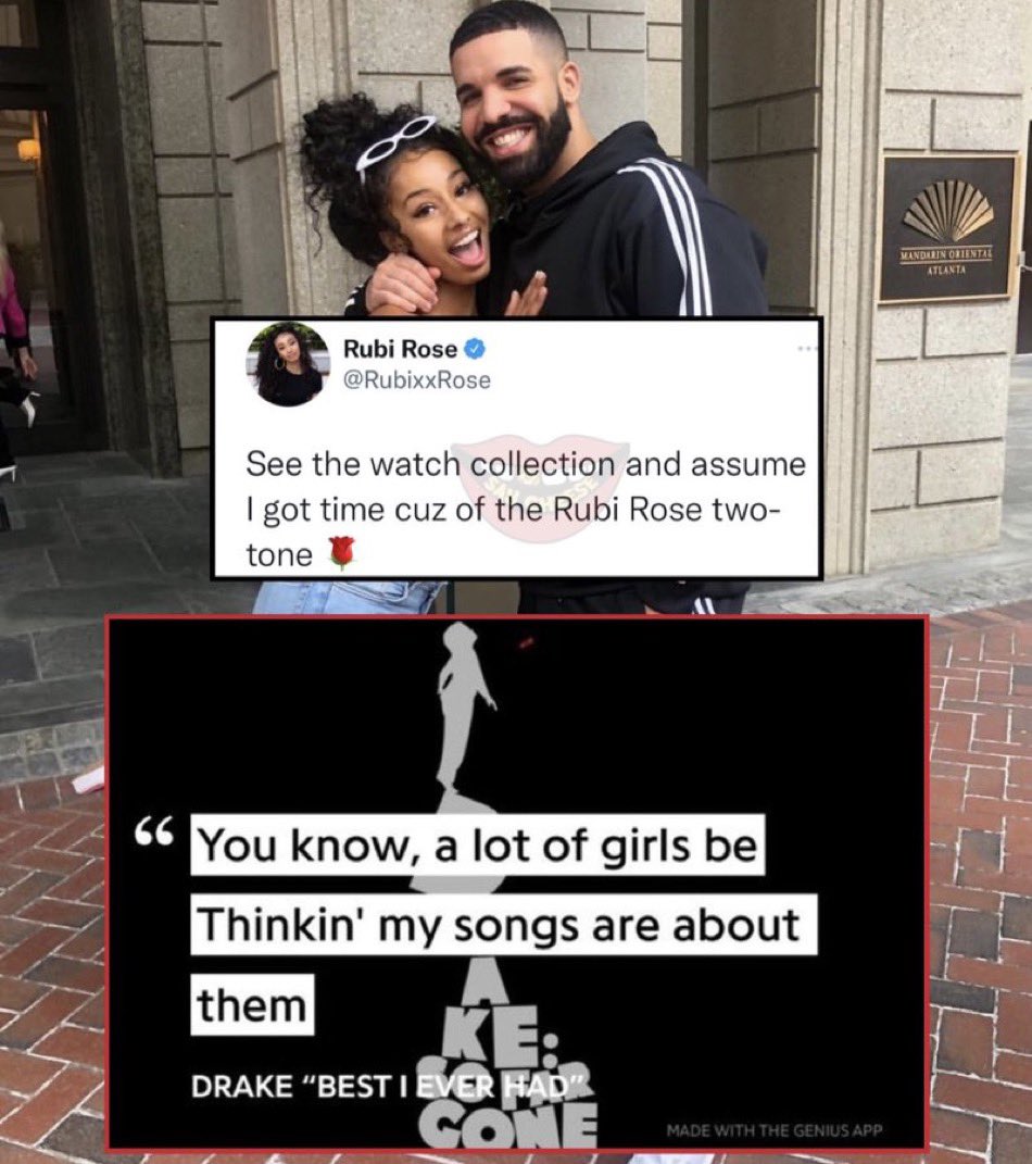 TheGlobal_Index's tweet image. Rubi Rose is getting roasted for thinking Drake named dropped her on his album.