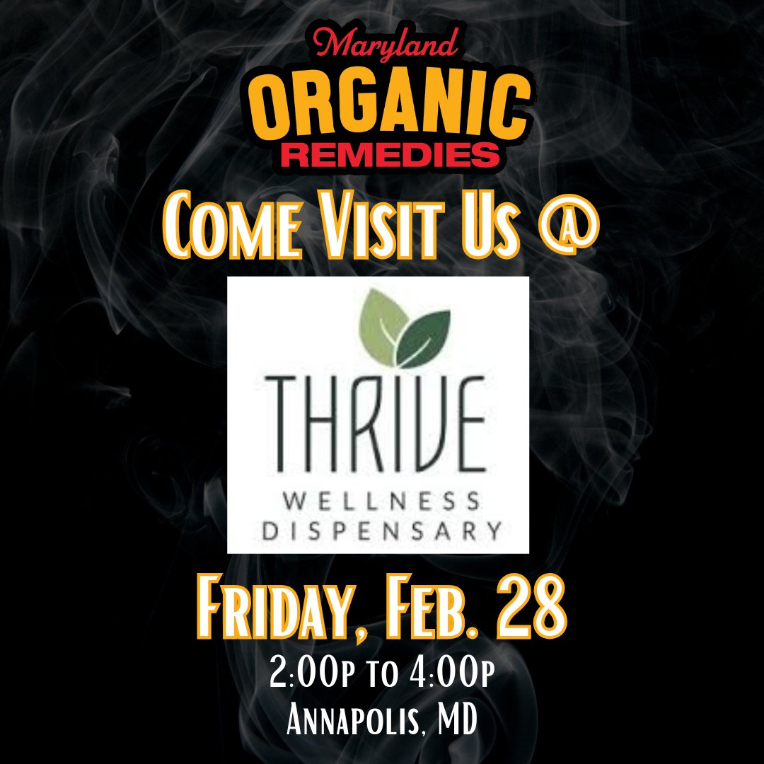 OrganicRem_MD's tweet image. 🌿✨ Join Us for a Special Pop-Up Event at #ThriveWellnessDispensary ✨🌿
We’re excited to invite you to an exclusive pop-up event to learn more about #ORMD and explore our premium cannabis products. #CannabisCommunity #OrganicRemedies #PopUpEvent #CannabisWellness #Cannabis