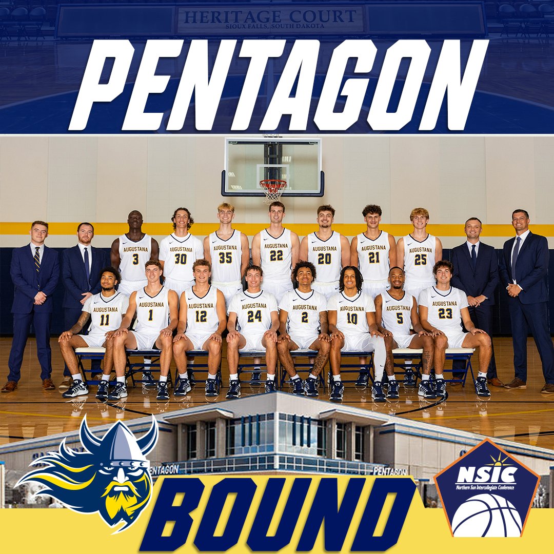 NSIC (@northernsunconf) on Twitter photo PENTAGON BOUND
<a href="/AugieMBB/">Augustana University Men's Basketball</a> advances to the quarterfinals of the #NSICTourney
<a href="/GoAugie/">Augustana Vikings</a> will take on MSU Moorhead on Sunday at 7 p.m. at the Sanford Pentagon in Sioux Falls, S.D.
#YourTimeToShine #NSICMBB
NorthernSun.org/NSICTourney PENTAGON BOUND
<a href="/AugieMBB/">Augustana University Men's Basketball</a> advances to the quarterfinals of the #NSICTourney
<a href="/GoAugie/">Augustana Vikings</a> will take on MSU Moorhead on Sunday at 7 p.m. at the Sanford Pentagon in Sioux Falls, S.D.
#YourTimeToShine #NSICMBB
NorthernSun.org/NSICTourney