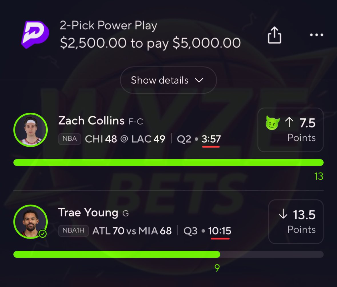 𝗕𝗟𝗘𝗦𝗦𝗜𝗡𝗚 a 𝗙𝗢𝗟𝗟𝗢𝗪𝗘𝗥 WITH $500….💚⤵️

LIKE 👍 &amp; RETWEET♻️ THIS TWEET TO BE ENTERED! 👇

BANGGG🧑‍🔬 CASH THE NBA 🏀 $5,000 MEGA NUKE ☢️✅

50% OFF VIP PLAYS ⤵️
dubclub.win/r/p/pri-mpt4x/…

#PrizePicks | #GamblingX