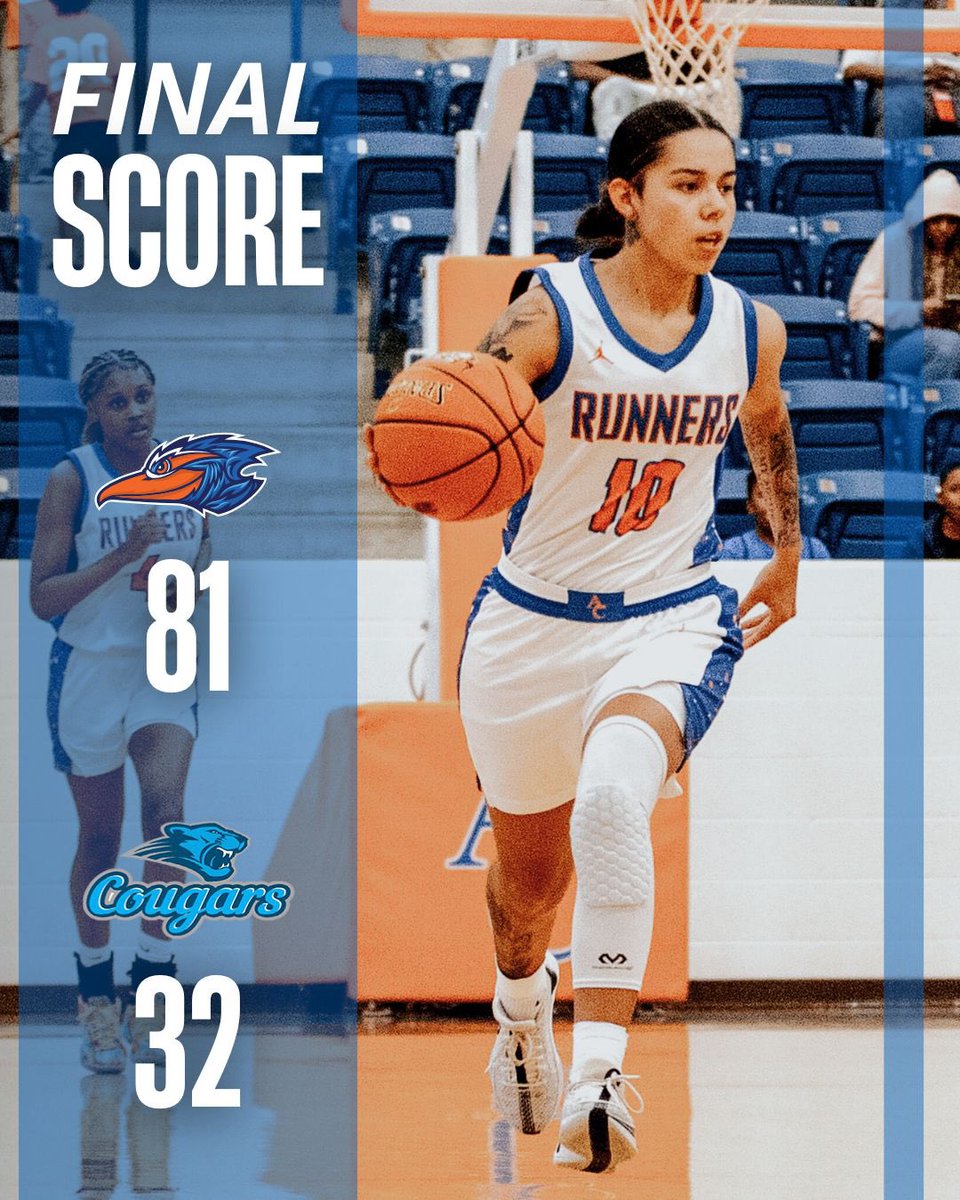 FINAL SCORE

The Lady Runners took down Coastal Bend 81-32!! Let’s go Lady Runners!