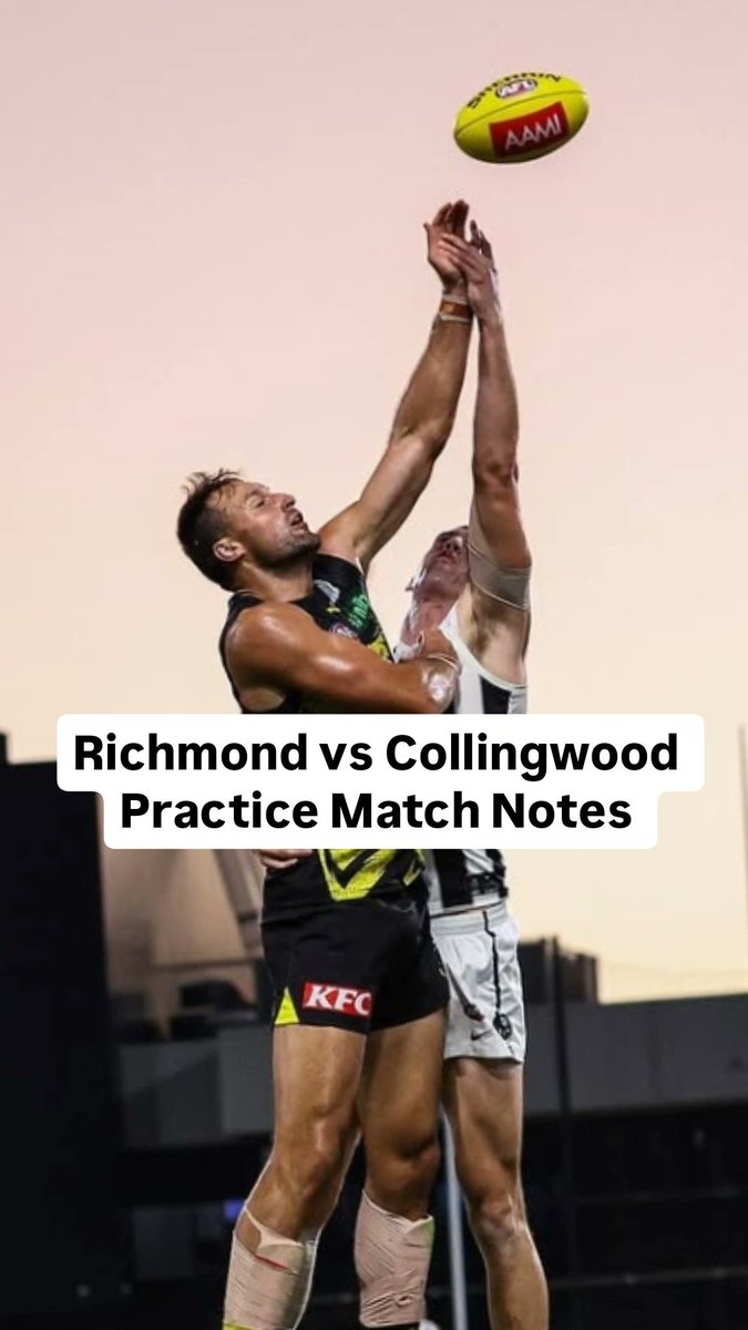 Nerds4lifeSC's tweet photo. Richmond vs Collingwood Practice Match Notes 

Sources: I watched the game (sadly) 😢 

@InsightFSports @SCHorse_ @SilverTopHurls @SCSquiddy @IFSMaverick @DoctorInsightSC @SCDeadly @BK_IFS @FantasyNateO 

#AFL #AFLFantasy #SuperCoach https://t.co/9jeP3J4xJ9