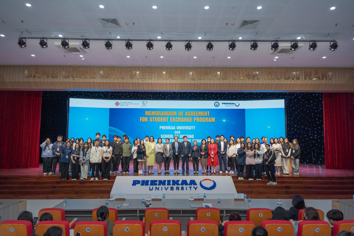 #PolyUNursing's Prof. Janelle YORKE (Angel S.P. Chan Lau Professor in Health and Longevity; Chair Professor of Nursing; Head, School of Nursing) and Prof. Shanshan WANG (Assistant Professor) signed a MoU with Phenikaa University, Vietnam for the student exchange programme.