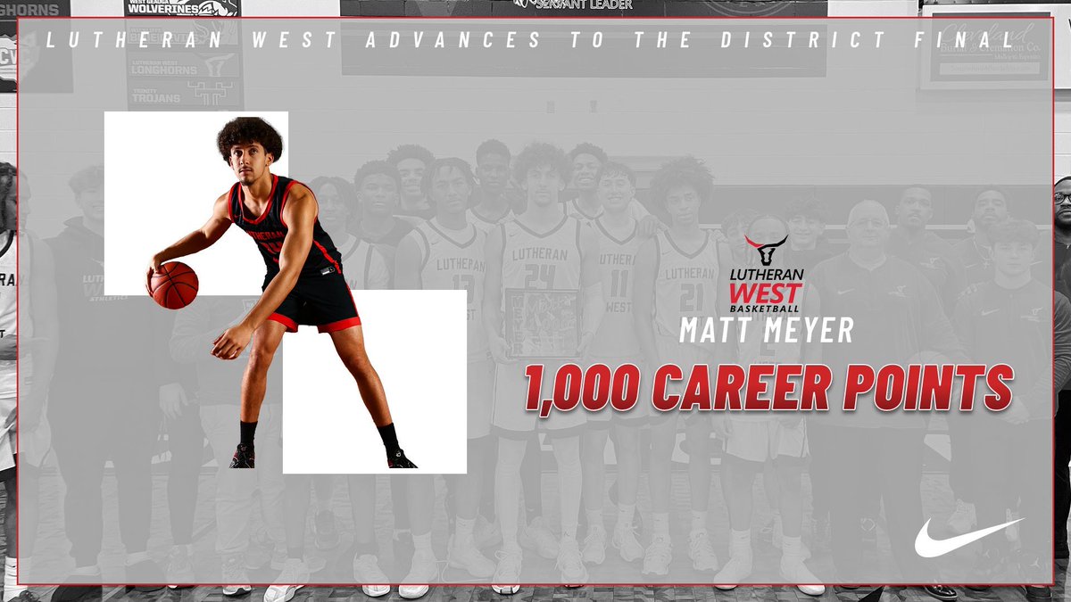 Congrats to Senior Matt Meyer for surpassing 1,000 career points in tonight’s District Semi-Final win over Copley! #GoWest