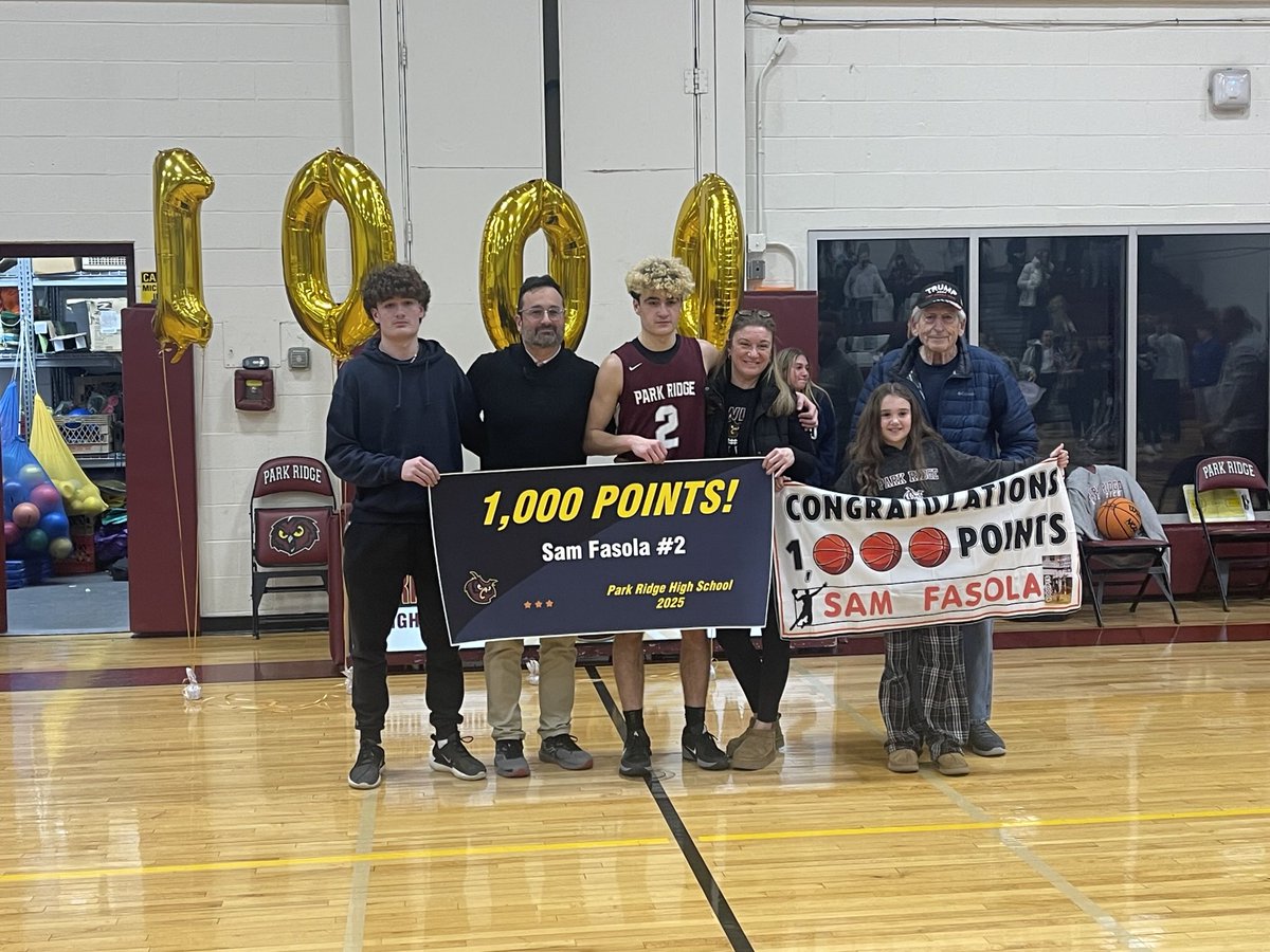 Congrats to Junior - Sam Fasola on scoring his 1000th career point
