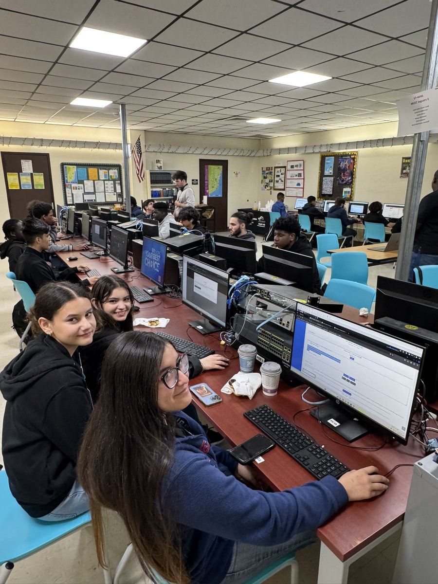 mlecITacad's tweet image. Job Shadow day with Akamai Engineers! MLEC IT Jaguars learning and competing in a Capture the Flag cybersecurity competition! Work-based Learning in action! @MLECJaguars @MLECPrin @drldiaz @CTEMiami @NAFCareerAcads @NAFMiami @Akamai