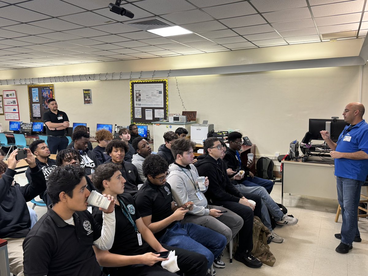 mlecITacad's tweet image. Job Shadow day with Akamai Engineers! MLEC IT Jaguars learning and competing in a Capture the Flag cybersecurity competition! Work-based Learning in action! @MLECJaguars @MLECPrin @drldiaz @CTEMiami @NAFCareerAcads @NAFMiami @Akamai