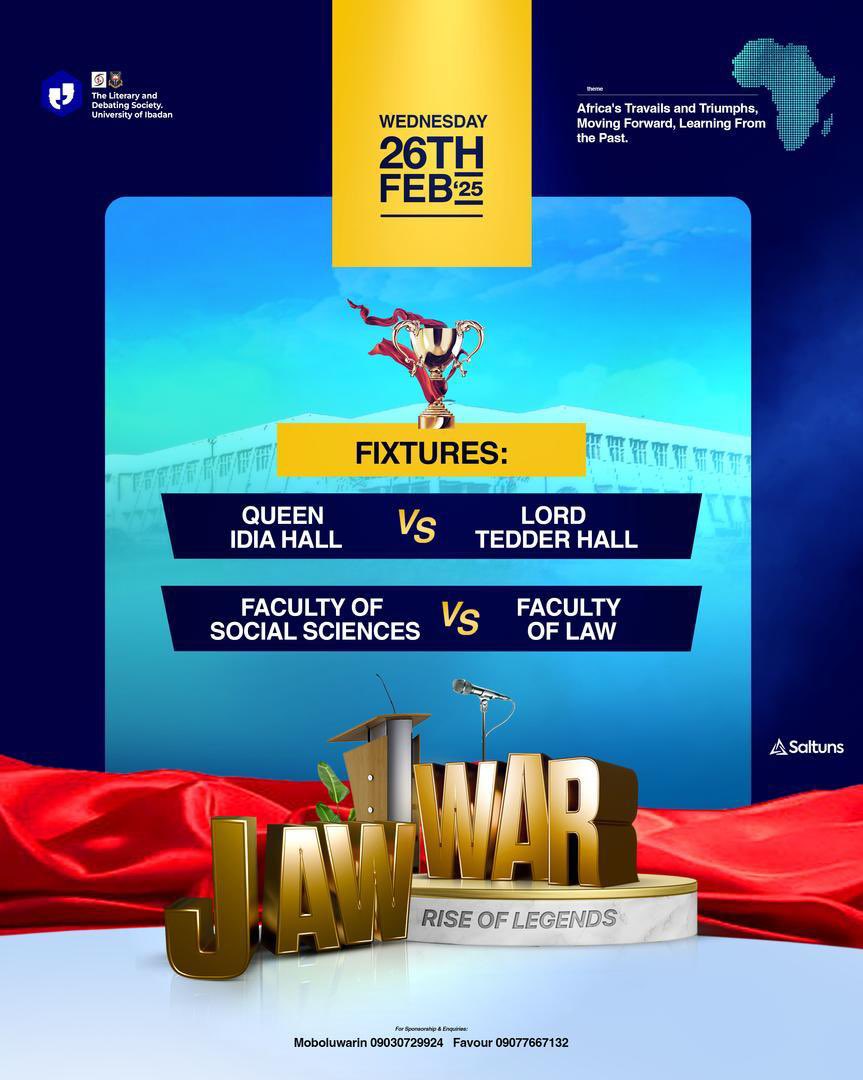 FATSSSA_UI's tweet image. GM, 2025 JAWWAR WINNER - Faculty of The Social Sciences University of Ibadan, Ibadan.