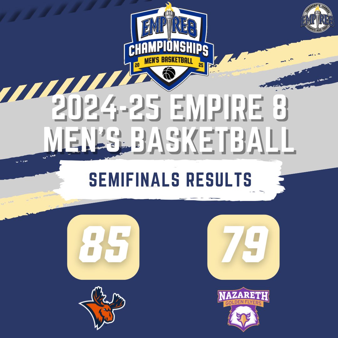Empire 8 (@empire8) on Twitter photo Our #E8 Men's Basketball Championship opponents are set! No. 2 <a href="/Utica_Pioneers/">Utica Pioneers</a> will host No. 4 <a href="/PolyWildcats/">SUNY Poly Wildcats</a> in a cross-town showdown on Saturday 3/1! Time is TBA
#E8Champs Our #E8 Men's Basketball Championship opponents are set! No. 2 <a href="/Utica_Pioneers/">Utica Pioneers</a> will host No. 4 <a href="/PolyWildcats/">SUNY Poly Wildcats</a> in a cross-town showdown on Saturday 3/1! Time is TBA
#E8Champs