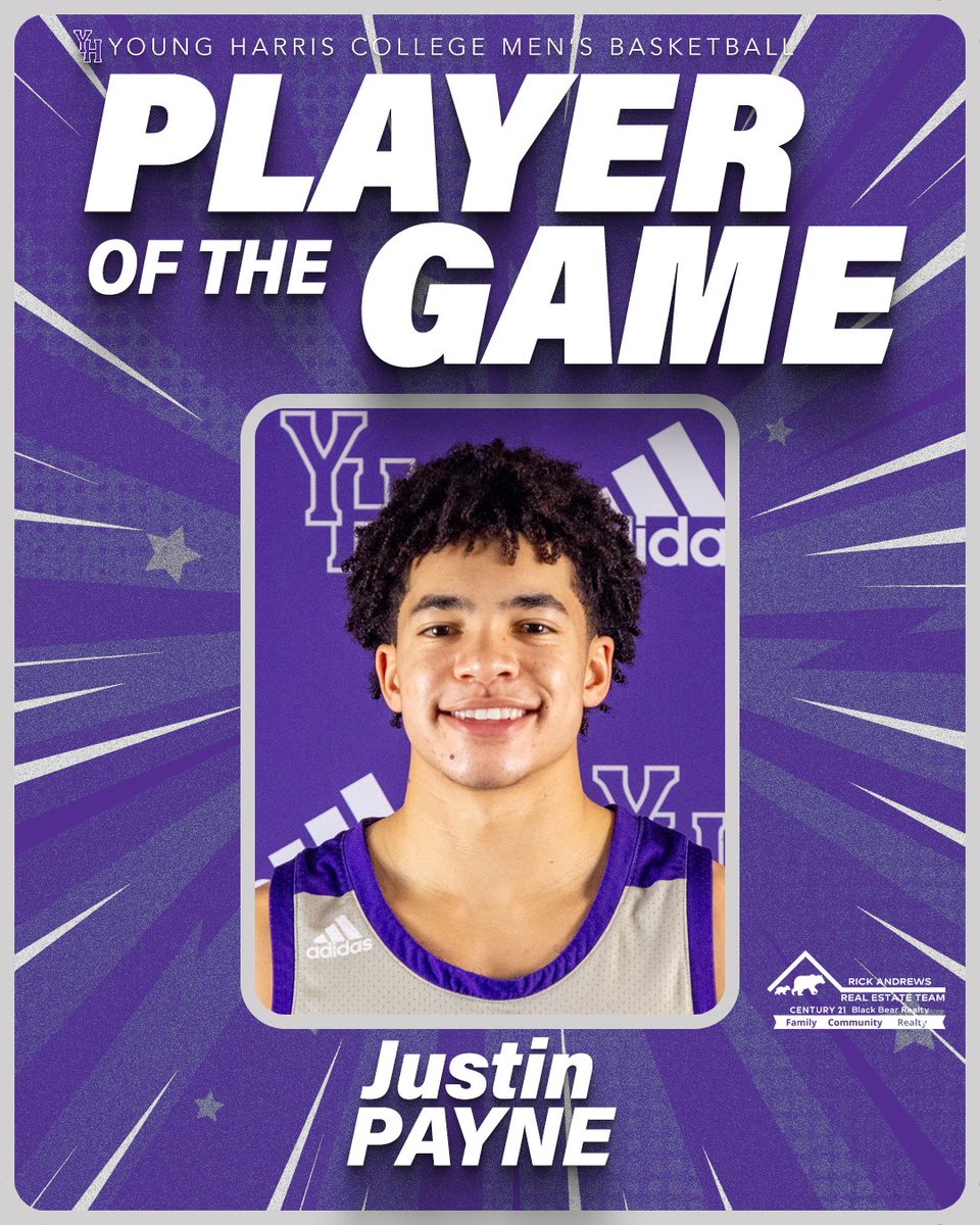 YHC Athletics (@yhcathletics) on Twitter photo MBB | The 20th win of the season for <a href="/YHC_MBB/">Young Harris Basketball</a> comes after a road game against Erskine 🏀 Justin Payne is the Player of Game with 19 points.
#staYHungry MBB | The 20th win of the season for <a href="/YHC_MBB/">Young Harris Basketball</a> comes after a road game against Erskine 🏀 Justin Payne is the Player of Game with 19 points.
#staYHungry