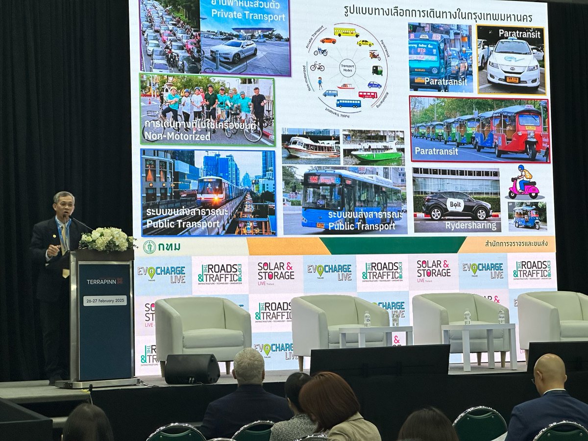 EVChargeLiveTH's tweet photo. Kicking off Day 2 of #EVChargeLiveThailand is Thananchai Mekprasertwanich, Director of Policy and Planning Division - Traffic and Transportation Department at the Bangkok Metropolitan Administration! https://t.co/IYTz6ULUCY