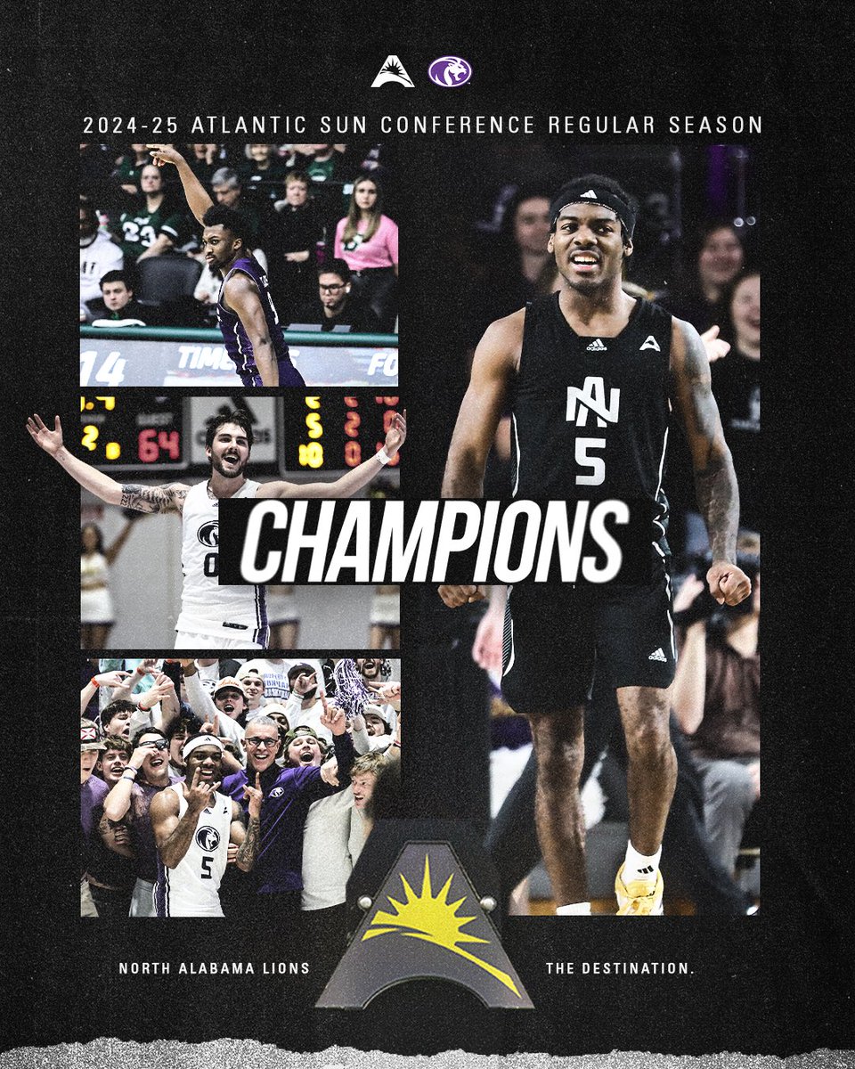 🏆 2024-25 #ASUNMBB REGULAR SEASON CHAMPIONS 🏆

<a href="/LipscombMBB/">Lipscomb Men's Basketball</a> x <a href="/UNA_Basketball/">North Alabama Men's Basketball</a>