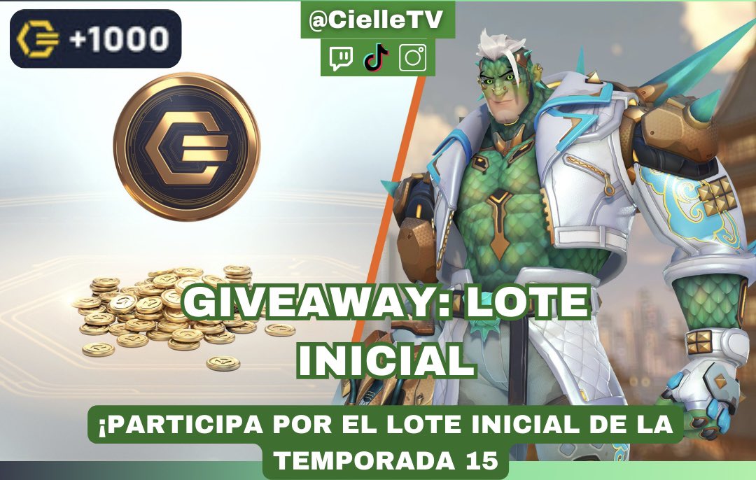 CielleTV's tweet photo. 🎁GIVEAWAY LOTE INICIAL🎁

Muchas gracias a Blizzard y @OverwatchLATAM por el código 🫶🏻🥳

💚Sígueme en X y Twitch (ttv/cielletv)
💚Like y RT 
💚Comenta tu tanque favorito

✨SUBS doble oportunidad de ganar✨ 

🗓️ Sábado 1 Mar. 

#OW2Season15 #OW2Latam #OverwatchCreator https://t.co/f2PTipN1mW