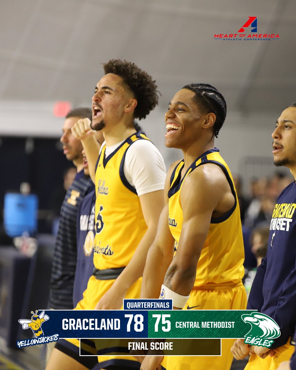 M🏀 punches their ticket to host Peru State for the Semifinals👏🏼

GoJackets! 🐝 Crush the Bracket