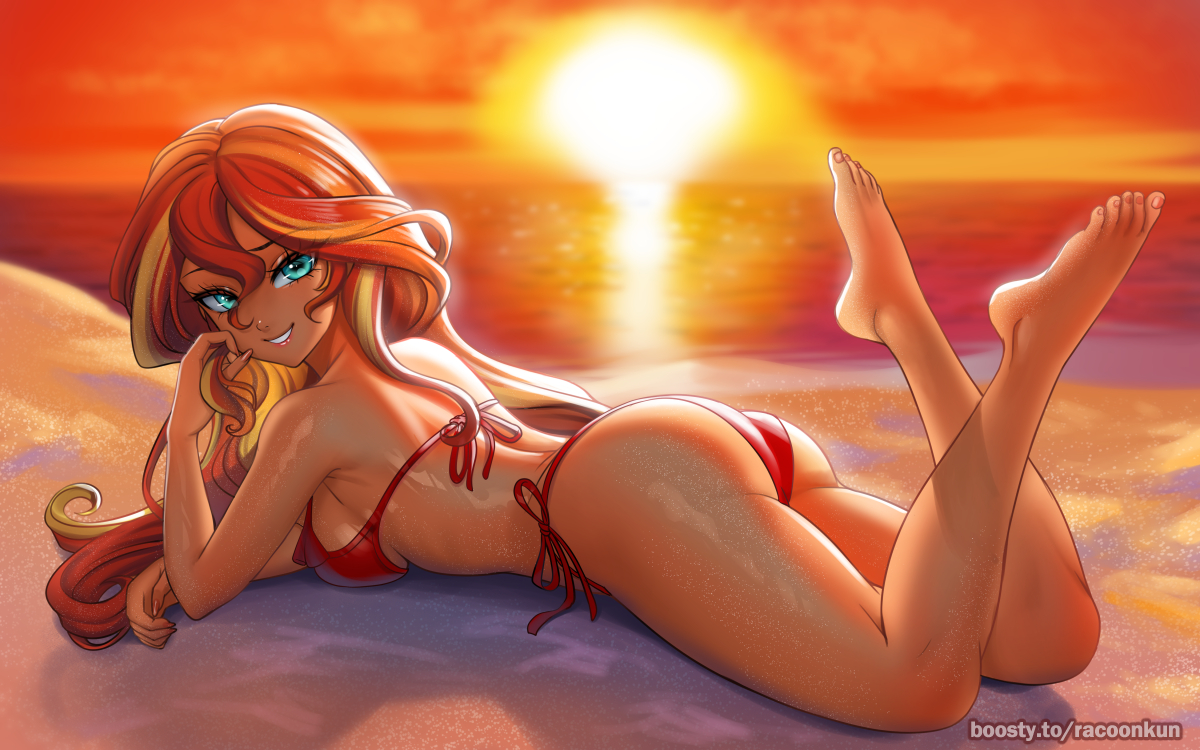 racoon_kun's tweet image. #mlp #humanization #summer #beach #sunsetshimmer 
Comm For Goldhawk-8