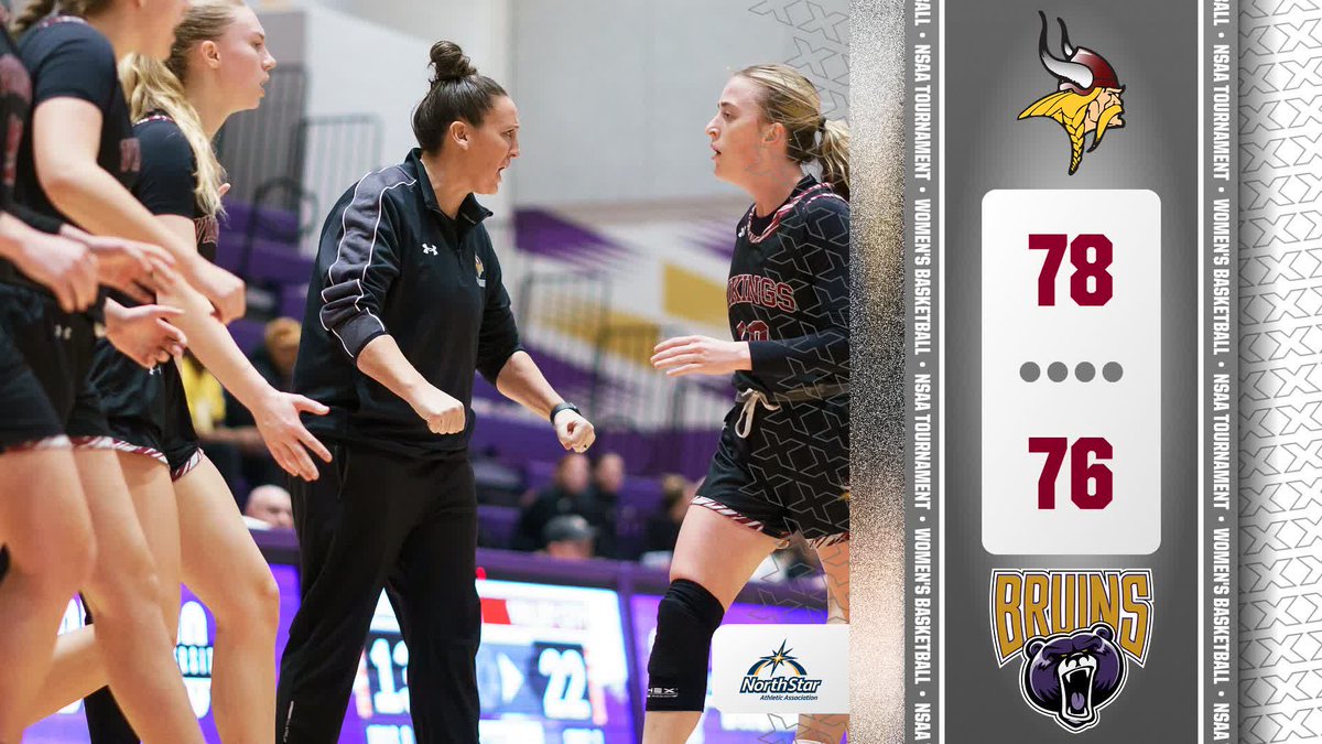 🏀 VIKINGS ADVANCE! 🔥

No. 5 VCSU defeats No. 4 Bellevue on the road 78-76 to advance to the NSAA Semifinals! VCSU will travel to top-seed Dakota State on Saturday at 1 p.m. #VCSUVikingPride