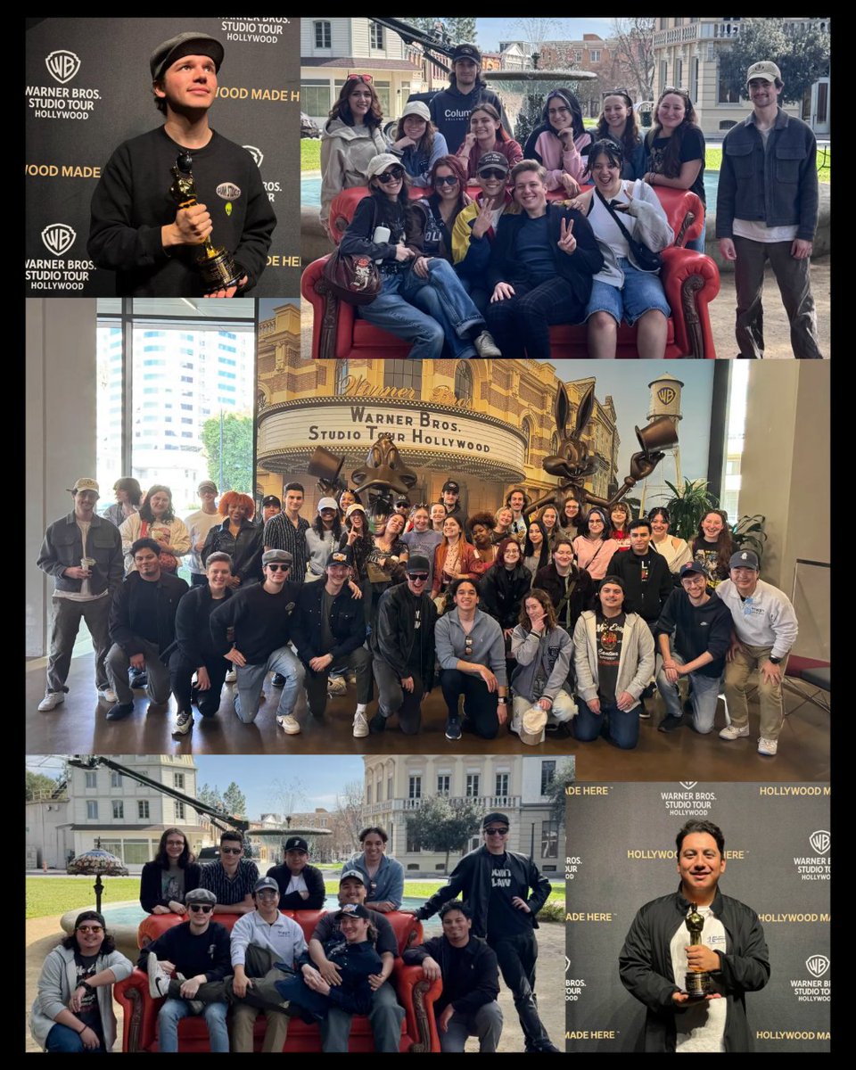 SiLA_CCC's tweet photo. From behind-the-scenes secrets to iconic sets, our SiLA trip to Warner Bros. Studios was pure movie magic! 🎬✨ We just wish we could have taken Bugs Bunny back with us! 🎥🎭 @columbiachi

#WarnerBrosStudioTour #columbaicollegechicago #semesterinLA https://t.co/S6HRFlIOF8