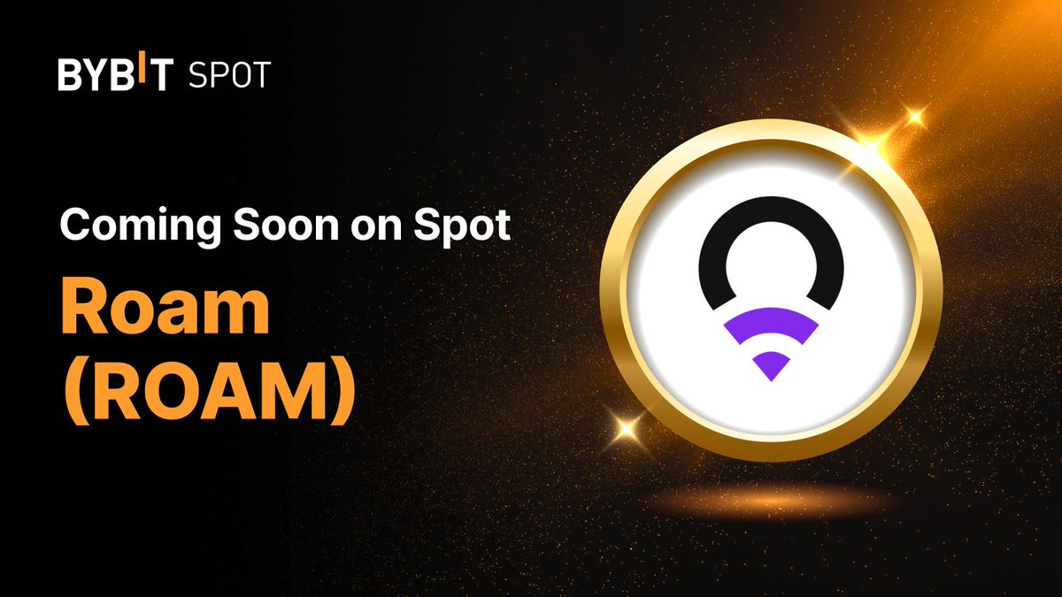 📣 $ROAM is coming soon to the #BybitSpot trading platform with <a href="/weRoamxyz/">Roam</a>!

Deposits and withdrawals will be available via the Solana Network.

Stay tuned for the Grand Prize Pool 👀

#TheCryptoArk #BybitListing
