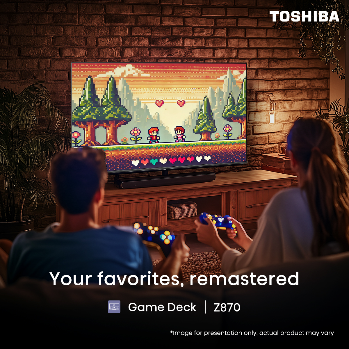 Press start on a journey back in time. #ToshibaTV's Game Deck brings back retro legends in all its pixel-perfect nostalgia. What power-up would you want in real life?