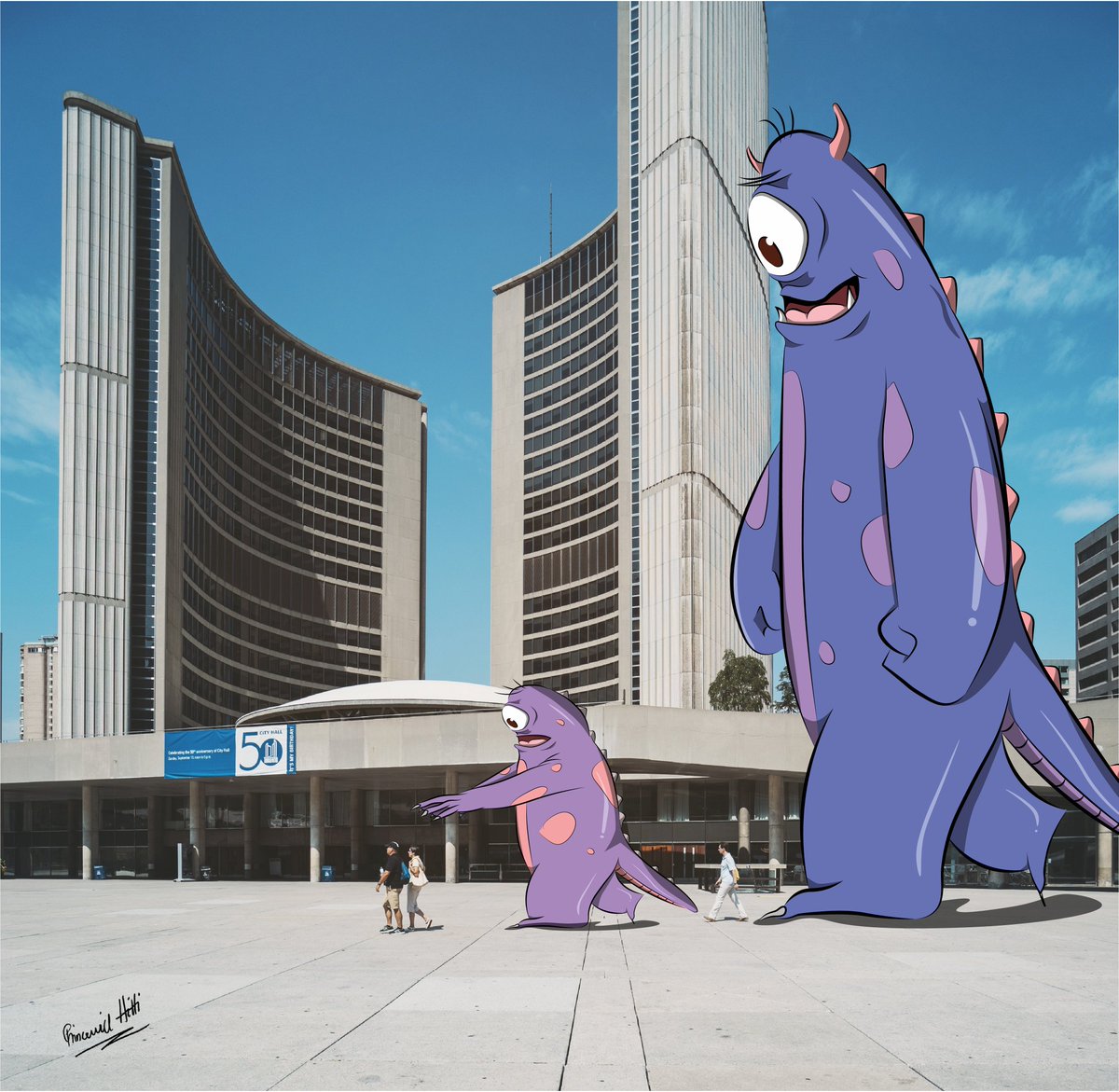 PrincewillHitti's tweet photo. Day 4 of posting to find my creative community.

Another piece in the Monstrouscity and Friends series. All the pieces except this one in these series were done with Photoshop, this one was an experiment on illustrator although sketched with Photoshop.

#visualart #illustrations https://t.co/vXMFmwunnf