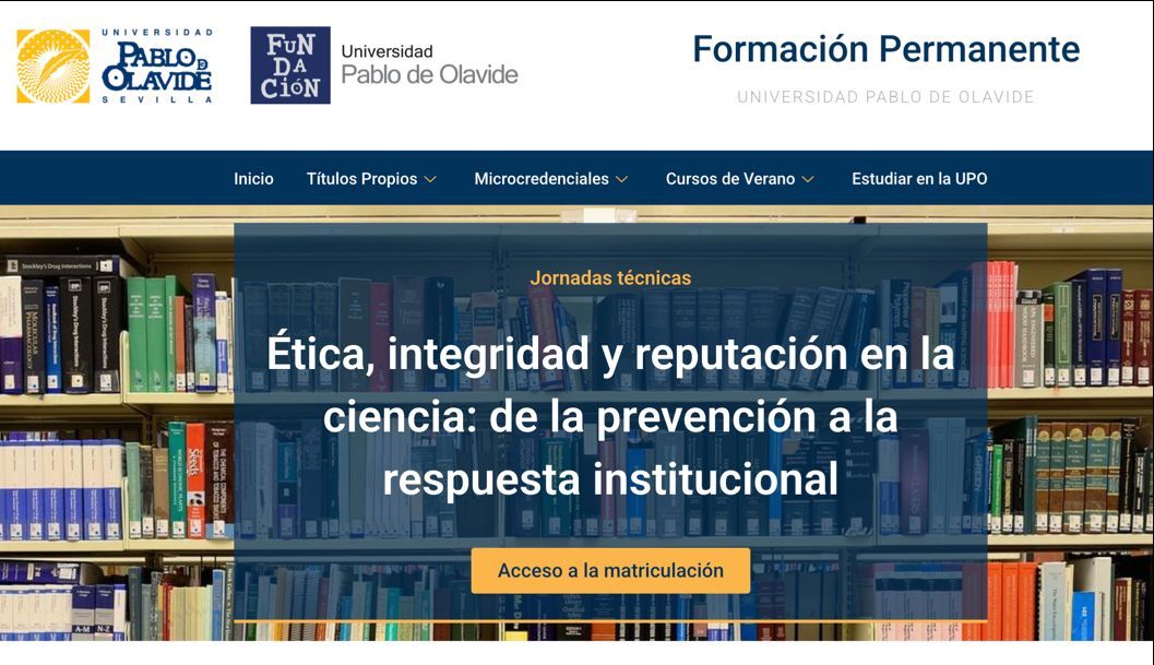 amdelvaz's tweet image. Los días 2 y 3 de abril celebramos en la sede de la #UPO en Carmona unas jornadas técnicas con el objetivo de analizar la actualidad de los comportamientos de los investigadores en el plano ético en relación a la publicación y la evaluación científica buff.ly/43dvSs4
