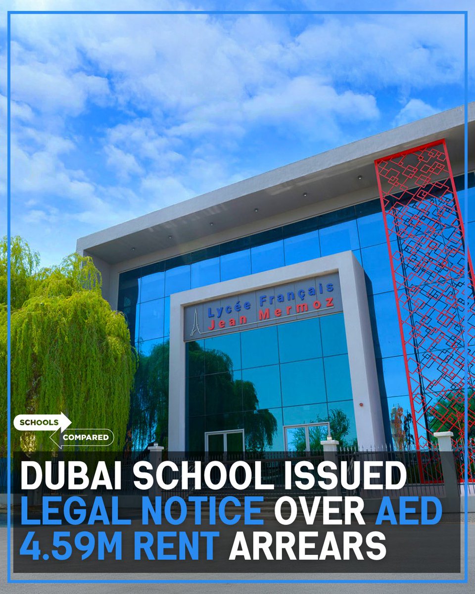 SchoolsCompared's tweet image. Dubai School Issued Legal Notice Over AED 4.59M Rent Arrears

schoolscompared.com/uae/news/dubai…

#LyceeFrancaisJeanMermozDubai #LFJM #Equitativa #REIT #DurhamSchoolDubai #GEMSWorldAcademyDubai #GWADubai #Nasdaq #DFSA #KHDA #LFJMEducation #DubaiLegal #DubaiCommercial