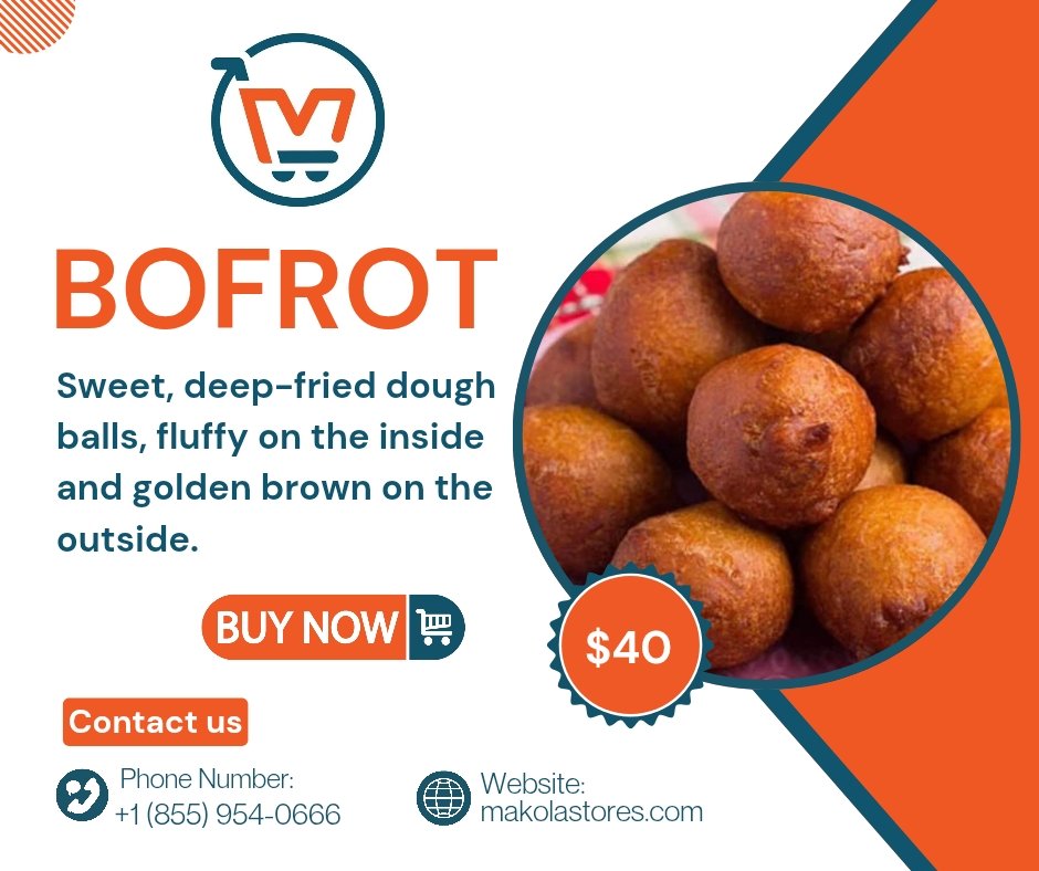 MakolaStores's tweet image. Indulge in the delightful taste of Bofrot! 🍩 This West African treat boasts a soft, airy interior and a crispy exterior. Perfect for any occasion! 

Contact us
📞+18559540666
🌐 makolastores.us/shop/bofrot/

#Bofrot #PuffPuff #WestAfricanCuisine #SnackTime