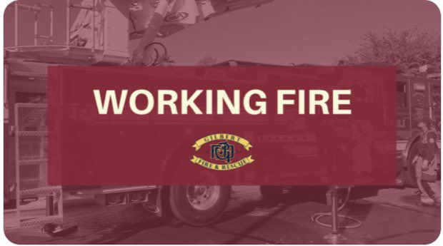 Working House Fire. Power Rd and Ocotillo area. Crews on scene quickly extinguished fire working now on hot spots