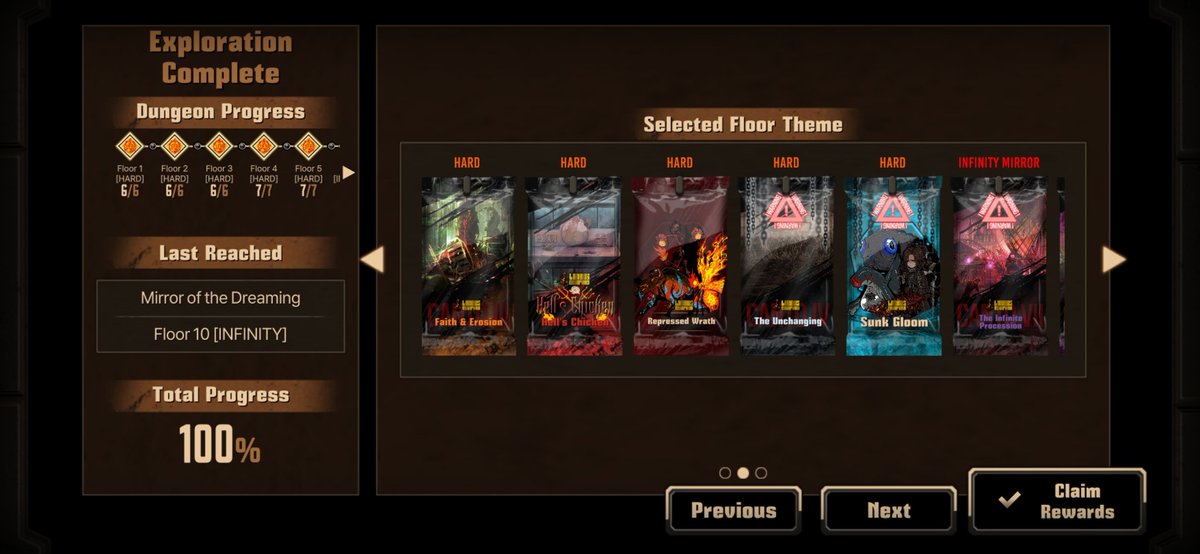 HillariousNew's tweet photo. Manage to beat their infinite dungeon hard mode. Couldn't make it this far without Don Quixote La Manchaland ID and her bloodfiend family https://t.co/uFHGC4M35S