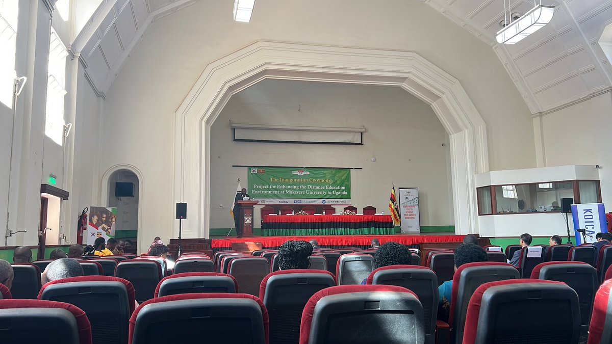 Happening now!

The inaugural ceremony for the launch of the Project for Enhancing the Distance Education Environment at Makerere University. This USD 12 million project is supported by the Korea International Cooperation Agency (KOICA). The Korean Ambassador and Vice Chancellor,
