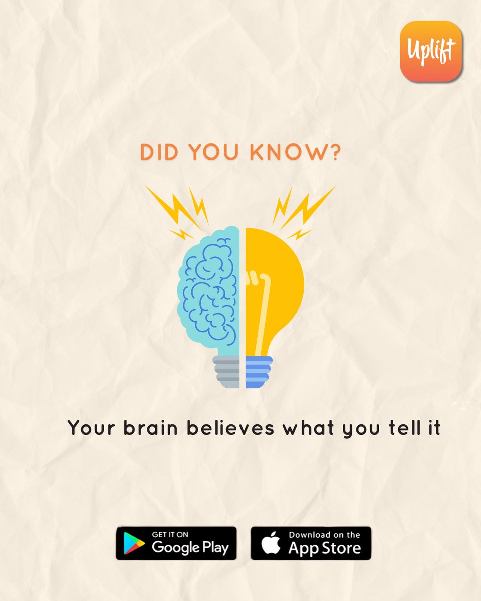 UpliftApps's tweet image. Your brain believes what you tell it. Crazy, right? 🤯

Studies show that repeating positive affirmations activates neural pathways that improve self-worth and motivation!

📲 Build a habit of positivity with Uplift! 

#PositiveMindset #StayMotivated #StayUplifted #UpliftApp