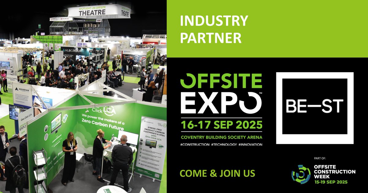 ExploreOffsite's tweet image. Exciting announcement: @BE_STbuild  will be an official industry partner of #OffsiteExpo 2025! 🌟

Together, we’ll continue to showcase cutting-edge technologies and smarter solutions that are transforming the way we design, build, and operate buildings.

#SmartTransformation