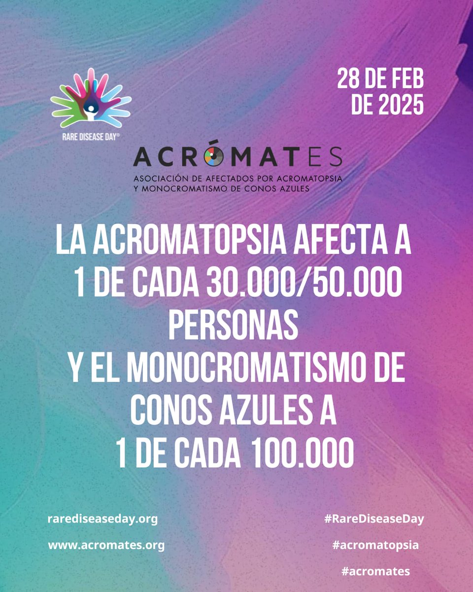#RareDiseaseDay 
#acromatopsia 
#acromates