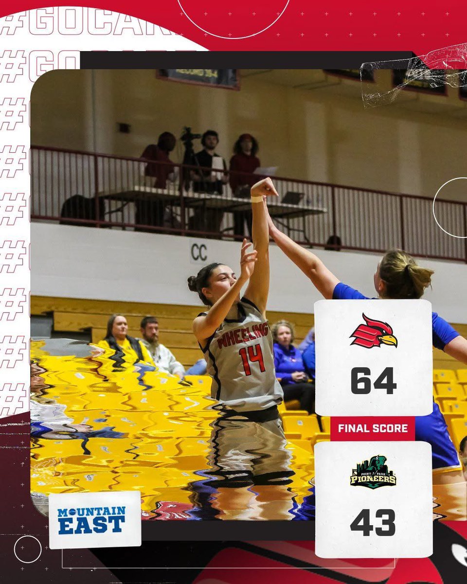 We take down Point Park 64-43. Emi Lacosta tied her career-high with 19 points while Bryana Henderson added 17. Rachel Wilson contributed with 9 points and grabbed 10 rebounds #GoCards #StickTogether
