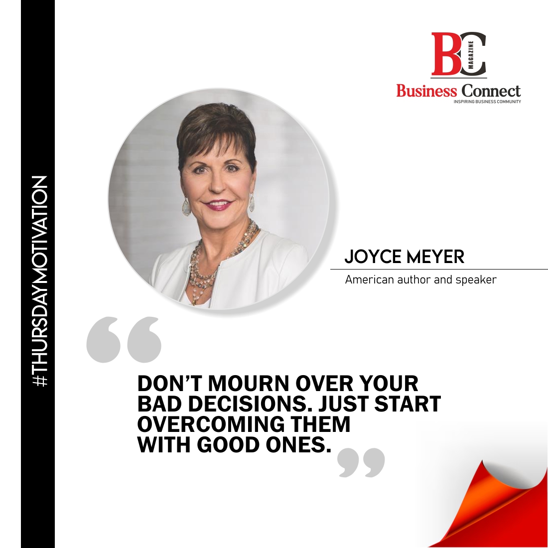 BusinessConne16's tweet image. DON’T MOURN OVER YOUR BAD DECISIONS. JUST START OVERCOMING THEM WITH GOOD ONES.- Joyce Meyer

#overcome #gooddecisions #startover #joycemeyer #growthmindset #personalgrowth #moveforward #selfimprovement #mindsetshift #newbeginnings