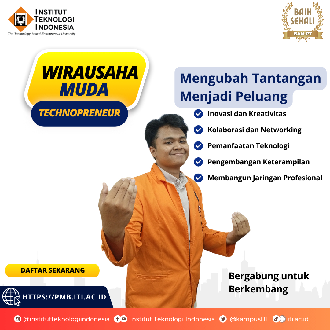 Halo Sobat ITI, Bagaimana mengubah tantangan menjadi peluang, Seri Wirausaha Muda (Technopreneur).
iti.ac.id/wirausaha-muda…
