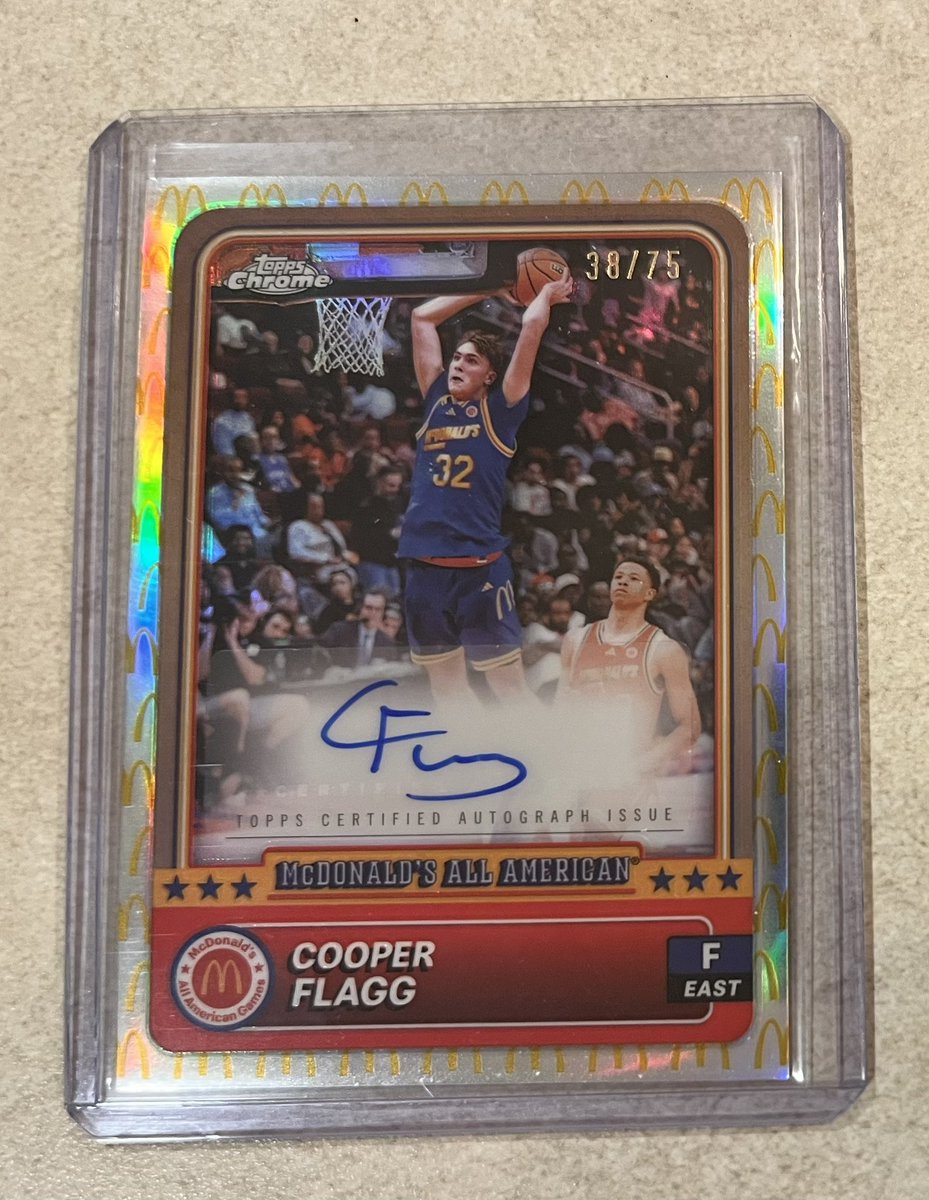 Maybe the best hit of my life.  One box of McDonalds Hobby and Cooper Flagg /75 comes out in the first pack!  Makes up for the Terps loss (a bit)! <a href="/CardPurchaser/">Card Purchaser</a>