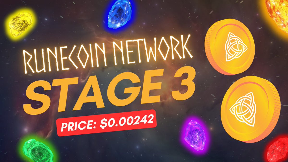 RunecoinNetwork's tweet image. 🚀 RUNECOIN NETWORK PRESALE – STAGE 3 IS LIVE!

💲 The Runecoin Network Presale is gaining momentum! Stage 3 price: $0.00242 – grab your $RUNE now before the next price increase!

👉Join Now: runecoin.network

🔥 Why Join the Presale?
✅ Exclusive early access to $RUNE
✅…