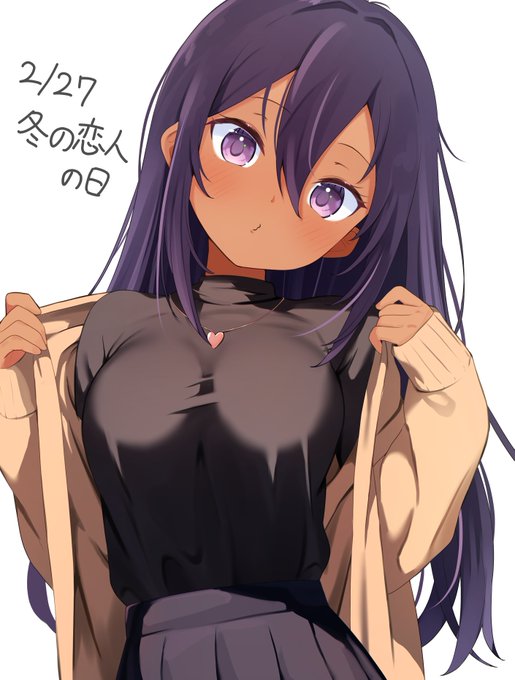 今日は「冬の恋人の日」なんですって ほら～可愛い恋人がおしゃれしてきたんだから言うことありますよね～? #イラスト好きな人と繋がりたい #絵描きさんフォロバ100 #絵柄が好みっていう人にフォローされたい