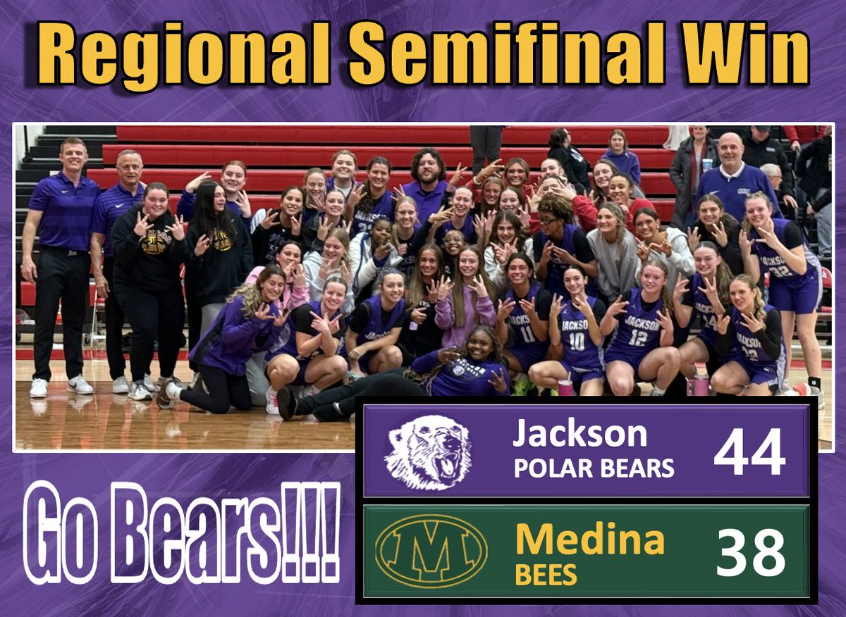 Jackson Local Schools (@jacksonlocal_sd) on Twitter photo PolarBearAD: RT <a href="/Lady_BearsBBall/">Jackson Lady Bears</a>: Keep the wins coming Lady Bears!!!! Next up, Regional Finals!!!!!! Great win tonight!!!! 💜👏🏻🏀 PolarBearAD: RT <a href="/Lady_BearsBBall/">Jackson Lady Bears</a>: Keep the wins coming Lady Bears!!!! Next up, Regional Finals!!!!!! Great win tonight!!!! 💜👏🏻🏀