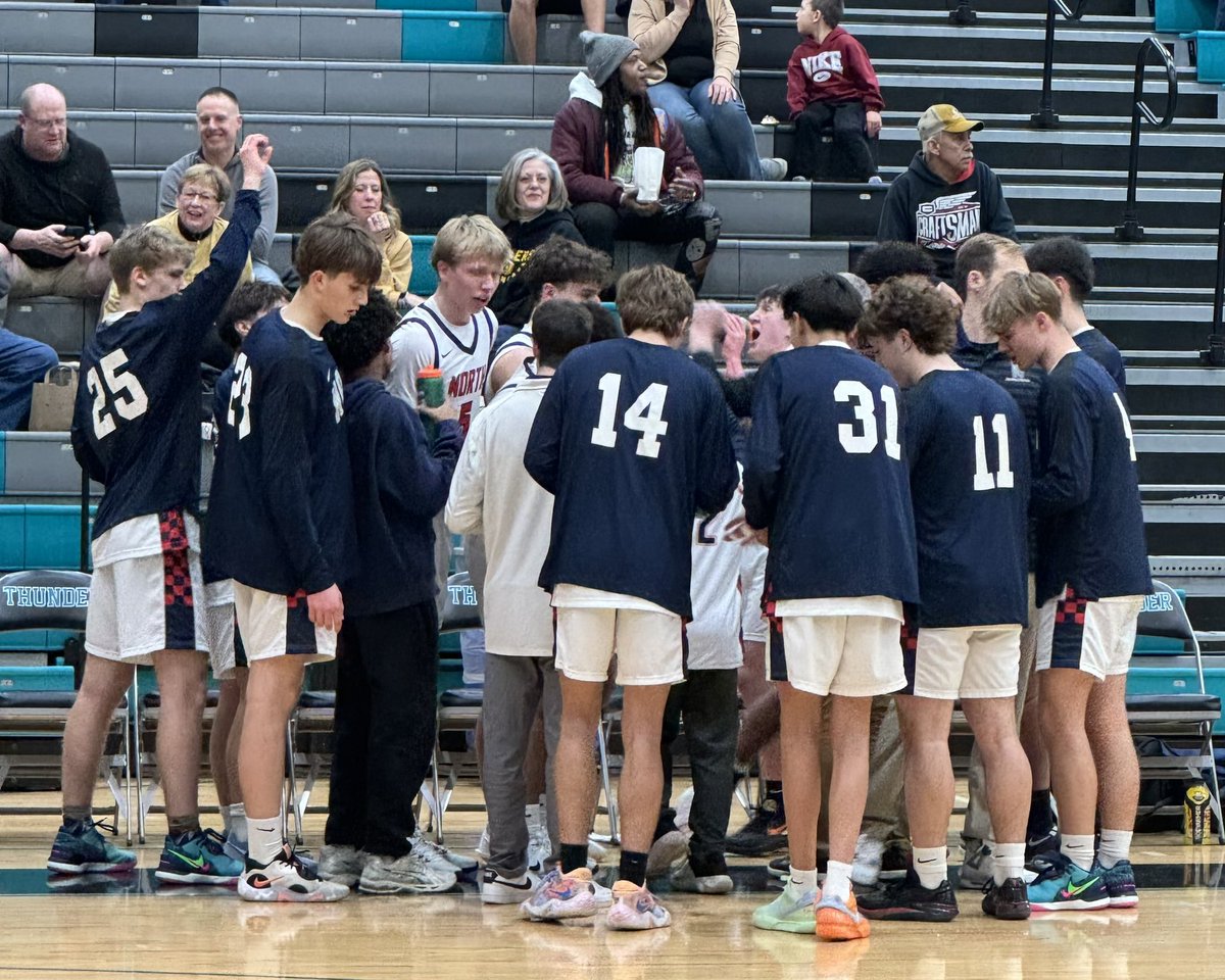 Boys Basketball wins 35-30 in the first round of the Regional. They advance to Friday to play Sycamore. #RollThunder