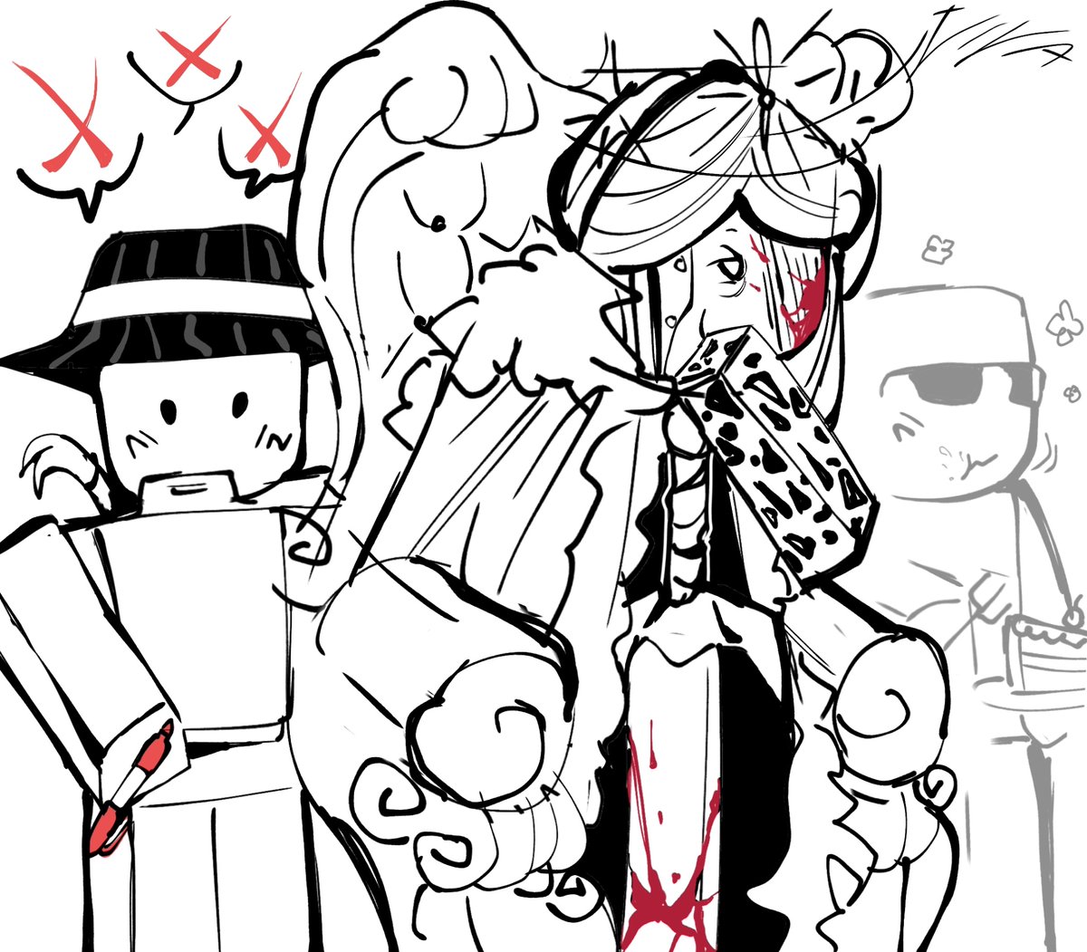 vivaconity's tweet image. #dreamgame #dreamgamefanart #robloxart #Eunoia #Forsaken #mafioso